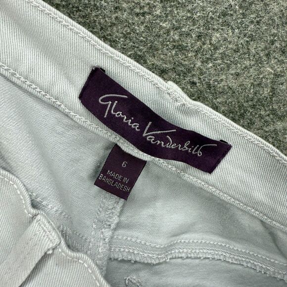 Gloria Vanderbilt Jeans Women 6 Gray Denim Light Wash High Rise Amanda Pockets - Picture 6 of 8